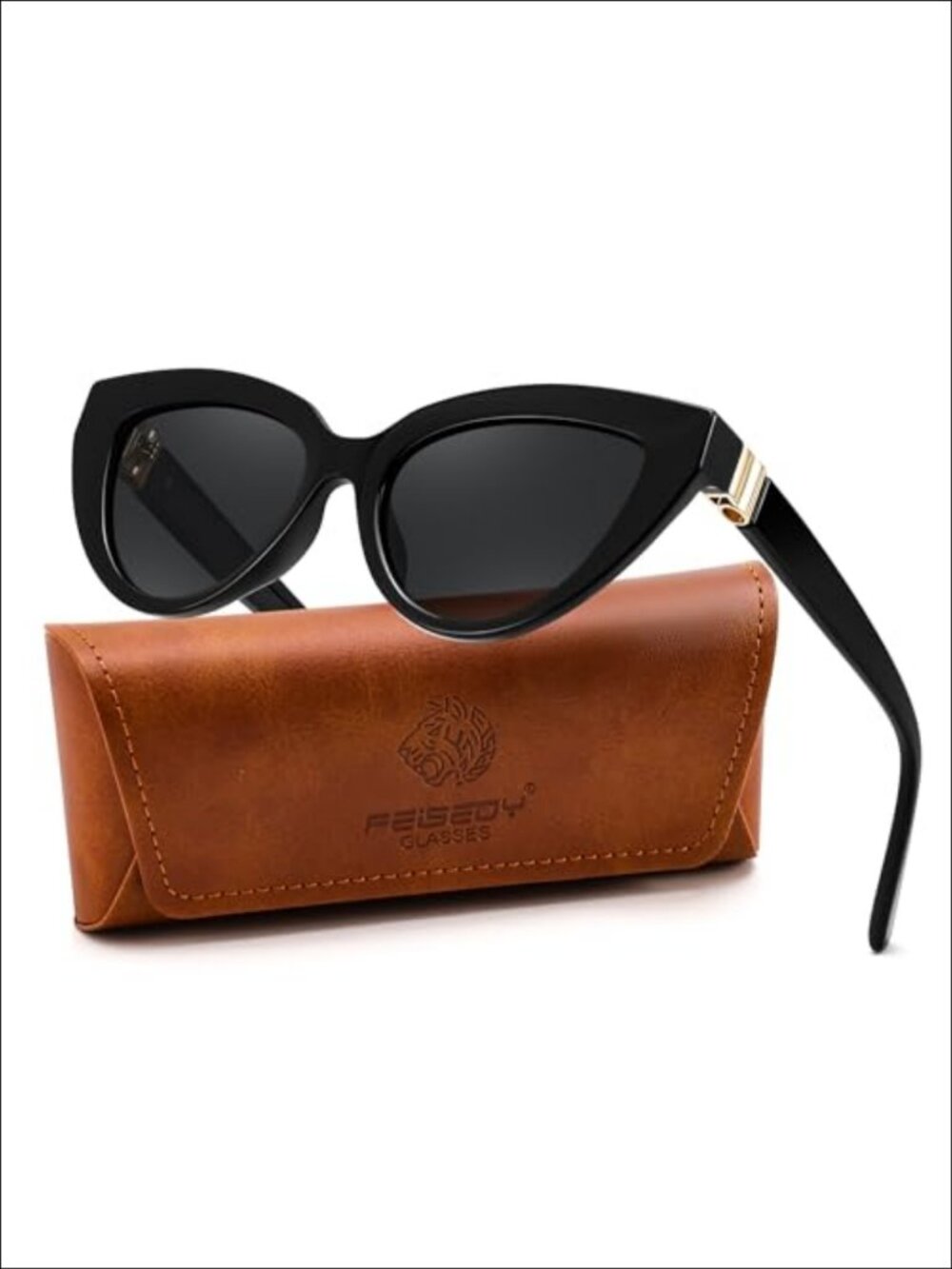 Polarized Cat Eye Sunglasses UV400 Retro Full-Frame Women Adult